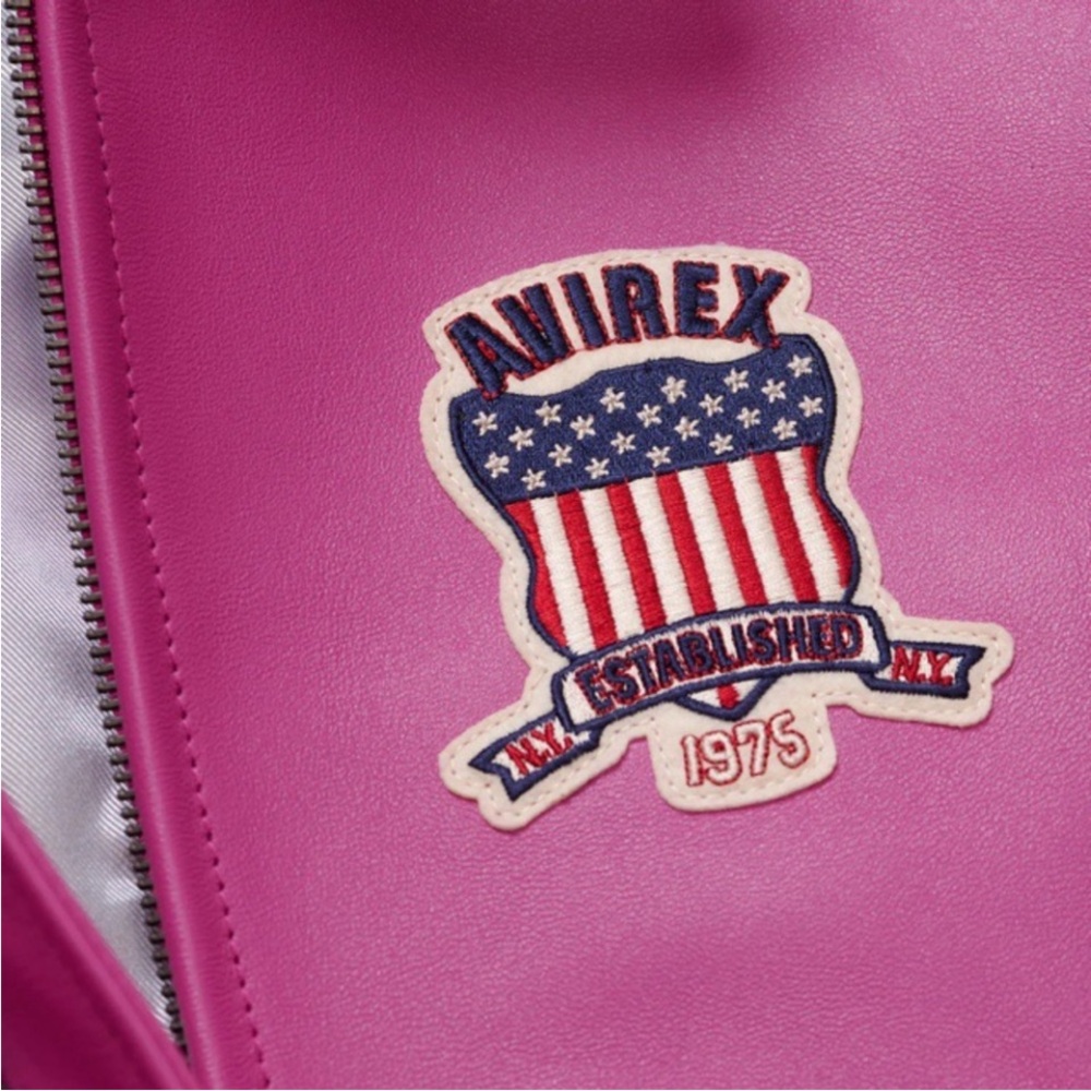 SOLD!! Avirex Cropped Icon Jacket (Fuchsia) - Picture 5 of 6